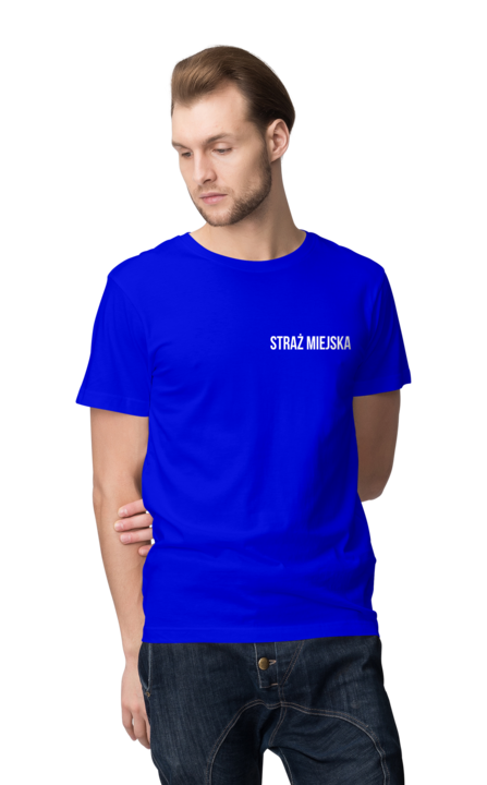 STRAŻ MIEJSKA - Niebieskim- Koszulka z nadrukiem Męska