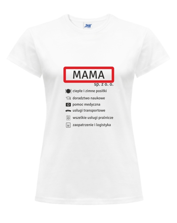 MAMA koszulka z nadrukiem damska