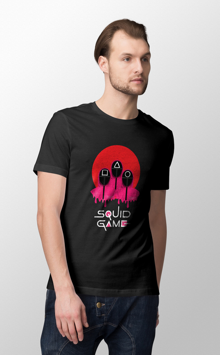 SQUID GAME - Czarna - Koszulka męska 