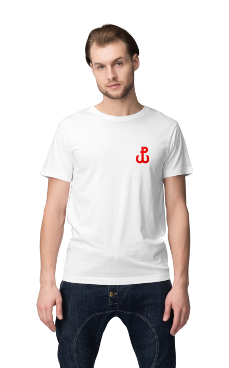 POLSKA WALCZĄCA - Biała - Koszulka męska