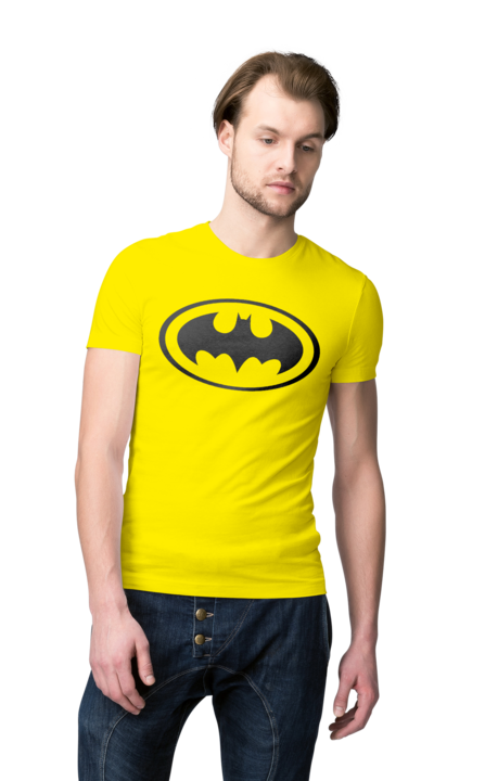 Batman - Żółta - Koszulka z nadrukiem Męska