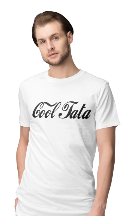 Cool Tata - Biała -  Koszulka z nadrukiem Męska 