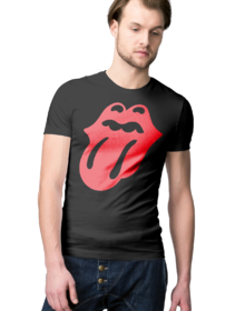 The Rolling Stones - Biała - Koszulka z nadrukiem Męska