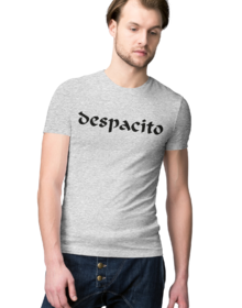 DESPACITO - Szara - Koszulka z nadrukiem Męska