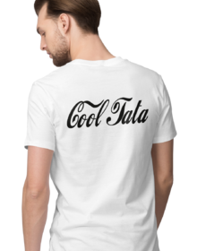 Cool Tata - Biała -  Koszulka z nadrukiem Męska 