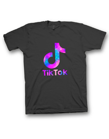 TIK-TOK - Czarna czarne logo - Koszulka z nadrukiem dziecięca