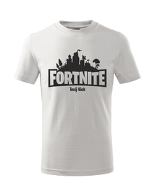 FORTNITE - Biała - Koszulka z nadrukiem Dziecięca