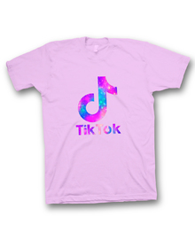 TIK-TOK - Różowa różowe logo - Koszulka z nadrukiem dziecięca