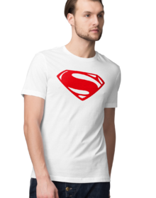 Superman - Szara - Koszulka z nadrukiem Męska