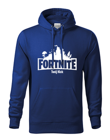 FORTNITE - Niebieska - Bluza z nadrukiem dziecięca