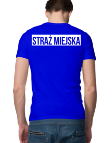 STRAŻ MIEJSKA - Niebieskim- Koszulka z nadrukiem Męska