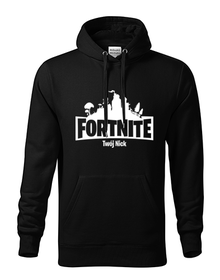 FORTNITE - Czarna - Bluza z nadrukiem męska