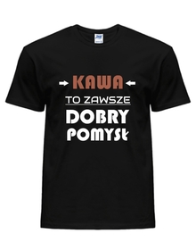 KAWA TO ZAWSZE DOBRY POMYSŁ  - Koszulka z nadrukiem Męska