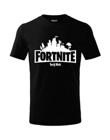 FORTNITE - Czarna - Koszulka z nadrukiem Dziecięca