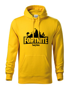 FORTNITE - Żółta - Bluza z nadrukiem męska