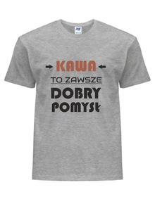 KAWA TO ZAWSZE DOBRY POMYSŁ  - Koszulka z nadrukiem Męska